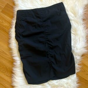 Theory Skirt Ruched Utility Black Pencil Size 4